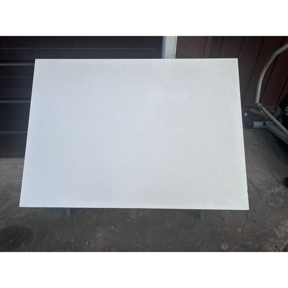 Drafting Table Desk Height Adjustable Desk Silver Leg White Board - Picture 1 of 6